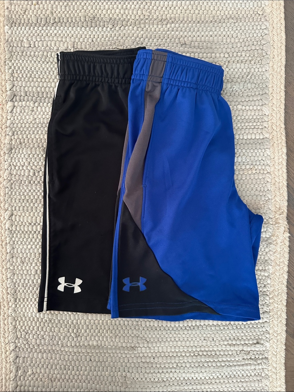 Under Armour 2 pairs of Black & Royal Blue Boys' Performance Shorts Set